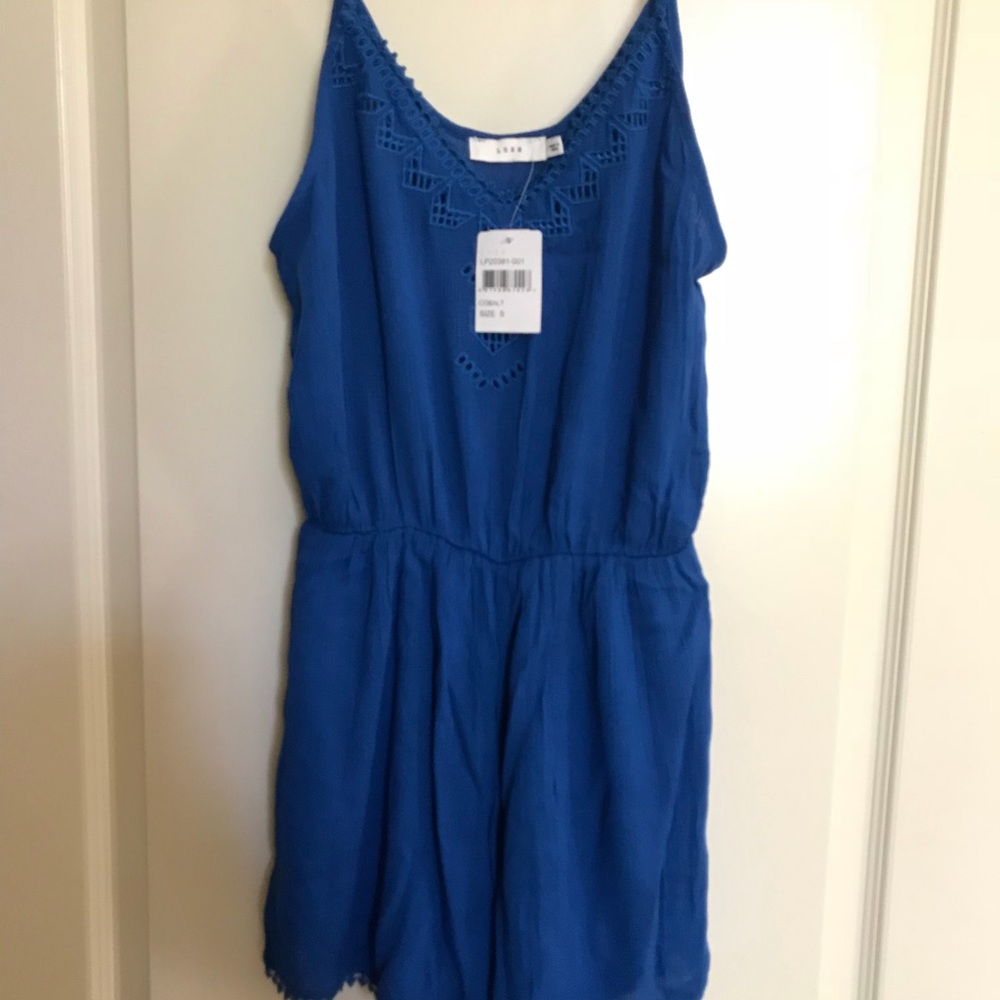 Lush romper royal blue-NWT-small- inseam 2.5 in.